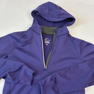 Nike Hoodie Women Medium Purple Dri-FIT Half Zip Thumbhole Running Pullover
